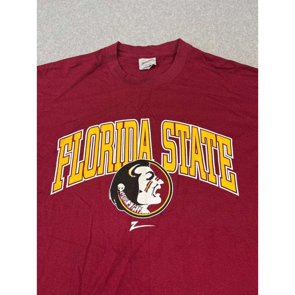 Vintage University Of Florida State Seminoles Shirt Mens 2X Red 90s Made USA - Picture 2 of 11